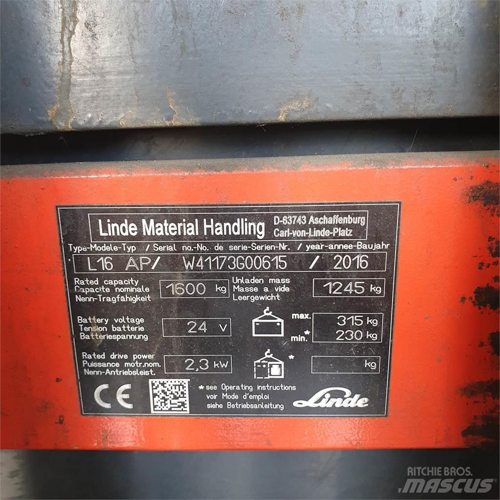 Linde L16AP Transpaleta manuala