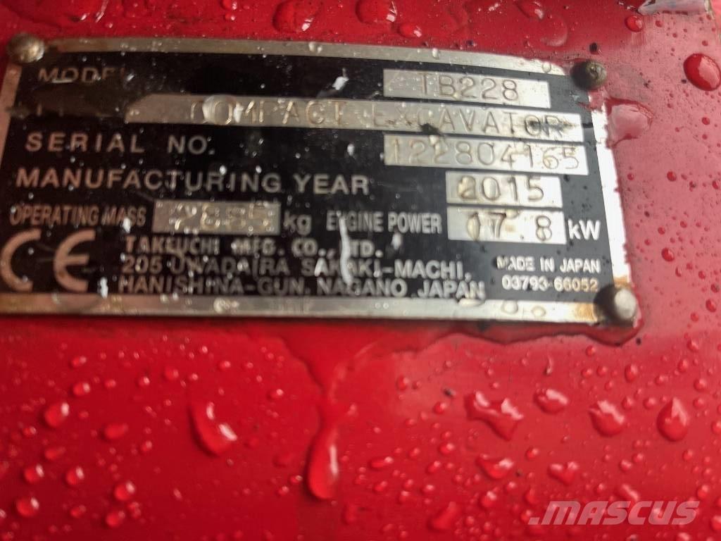Takeuchi TB 228 Mini excavatoare < 7t