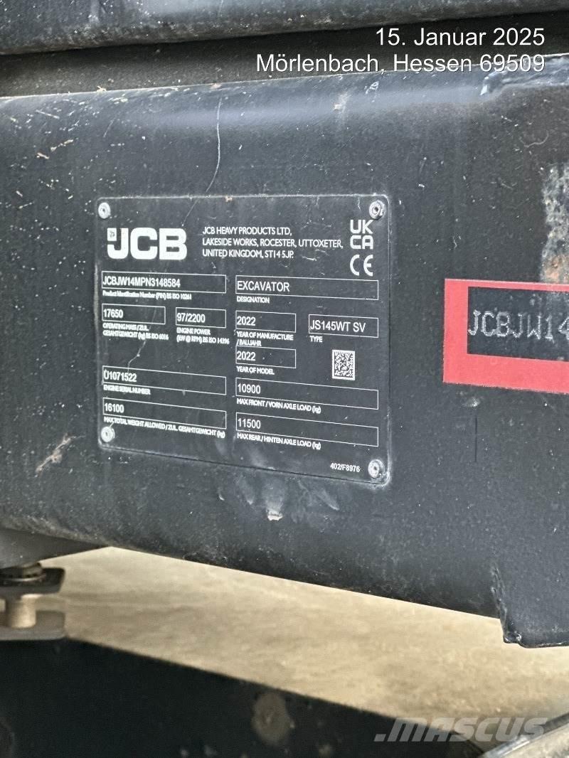 JCB JS145W PLUS Excavatoare cu roti