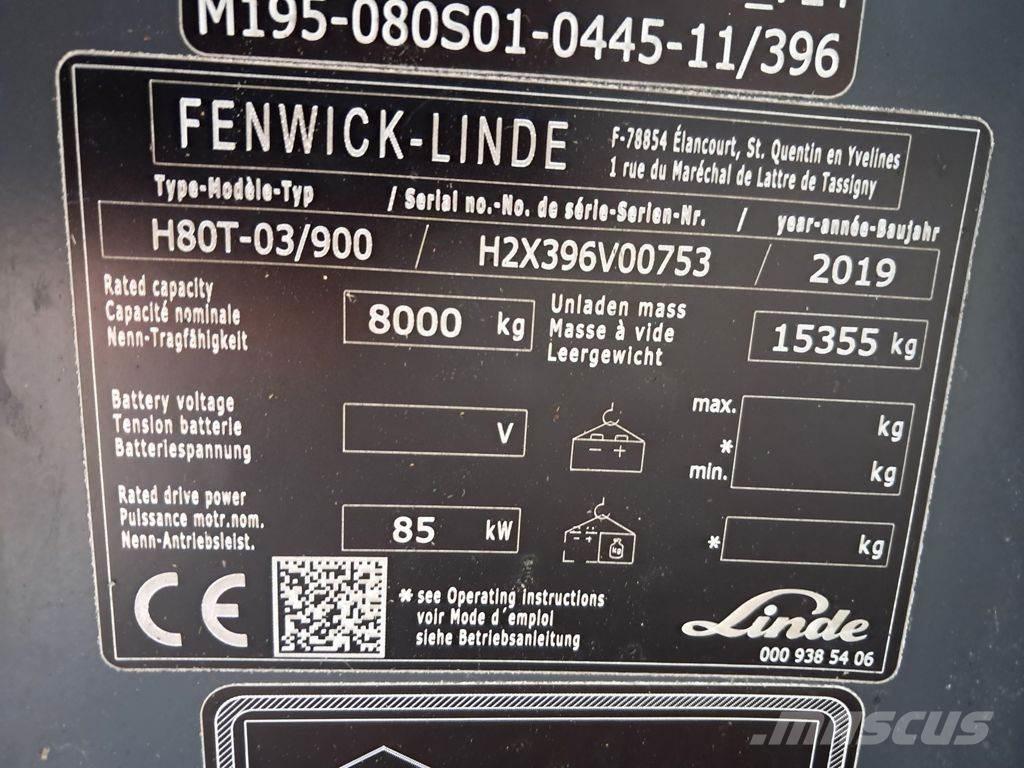 Linde H80T/03-900 Stivuitor GPL