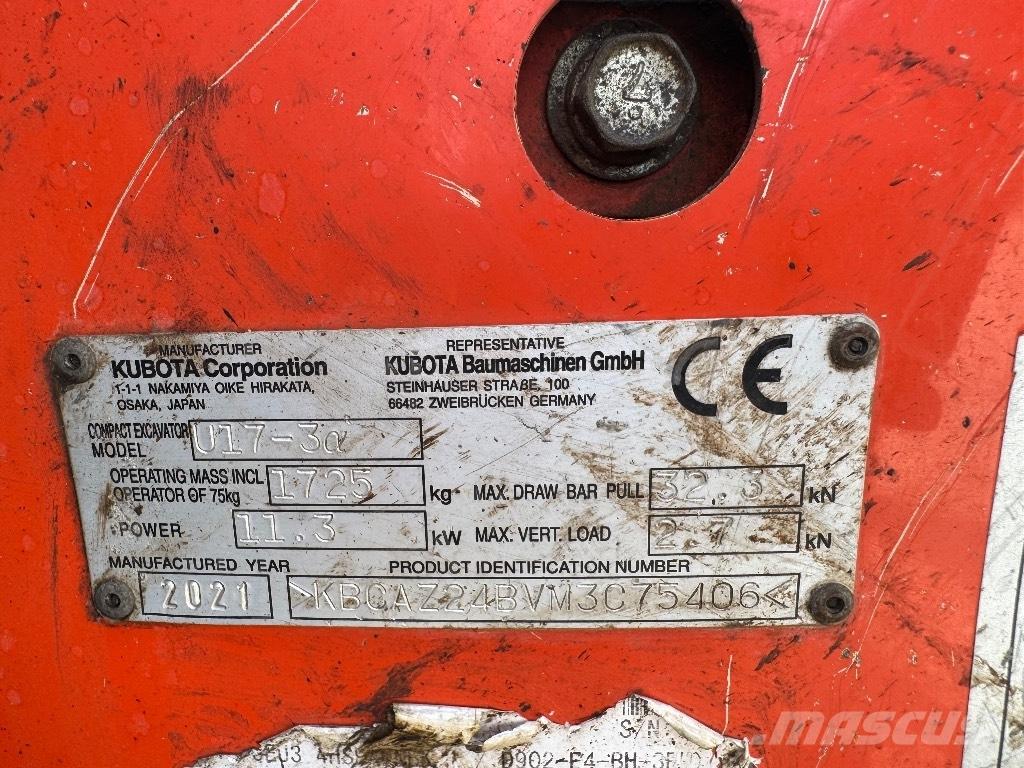 Kubota U 17-3 Mini excavatoare < 7t