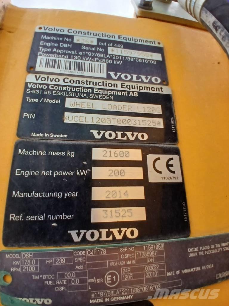 Volvo L 120 G Incarcator pe pneuri