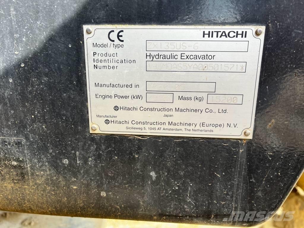 Hitachi ZX135US-6-2P Excavatoare pe șenile
