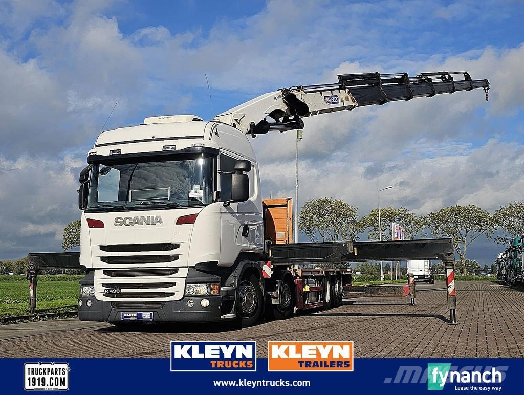 Scania R490 Camioane platforma/prelata