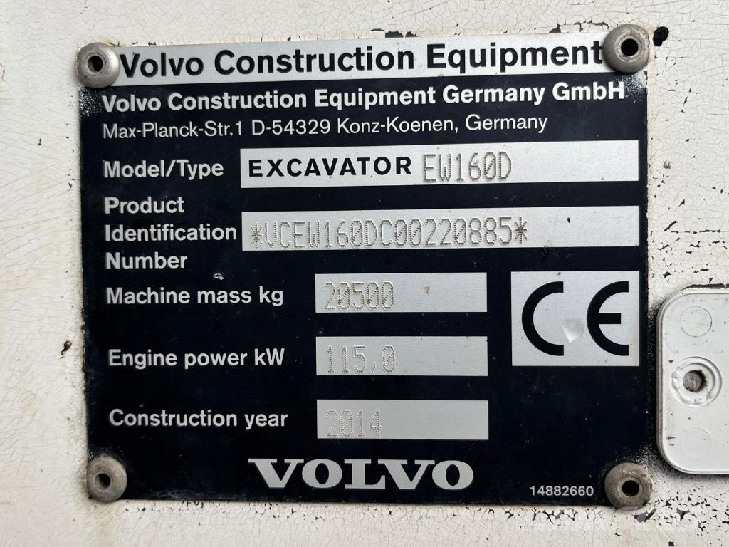Volvo EW 160 D Excavatoare cu roti