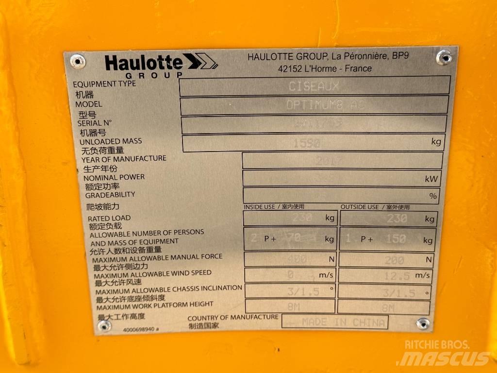 Haulotte OPTIMUM 8 Platforme foarfeca