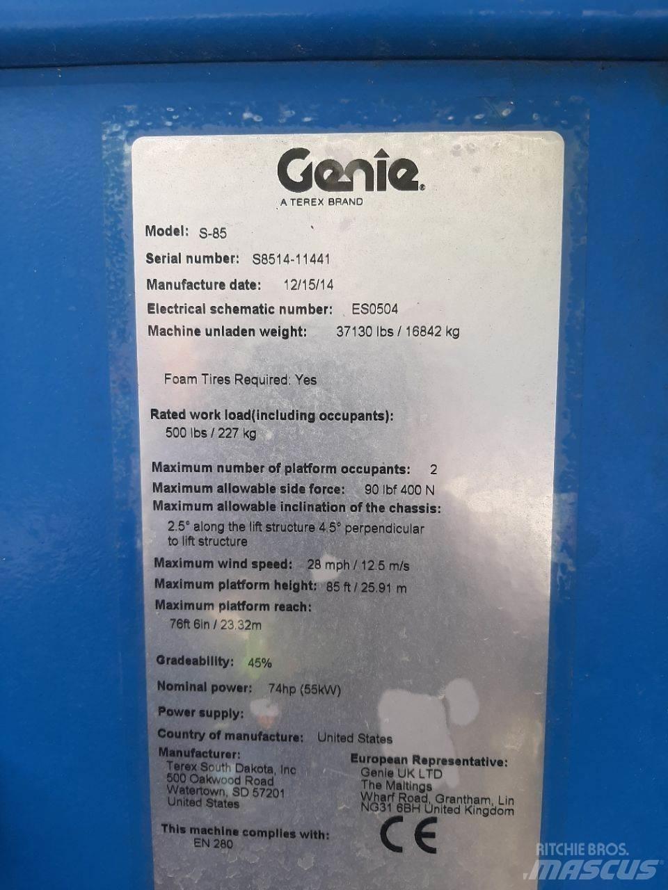 Genie S85 Nacele cu brat telescopic