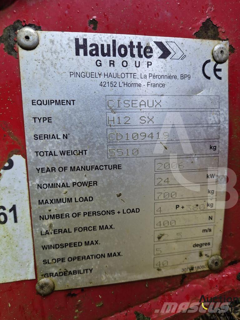 Haulotte H 12 SX Platforme foarfeca