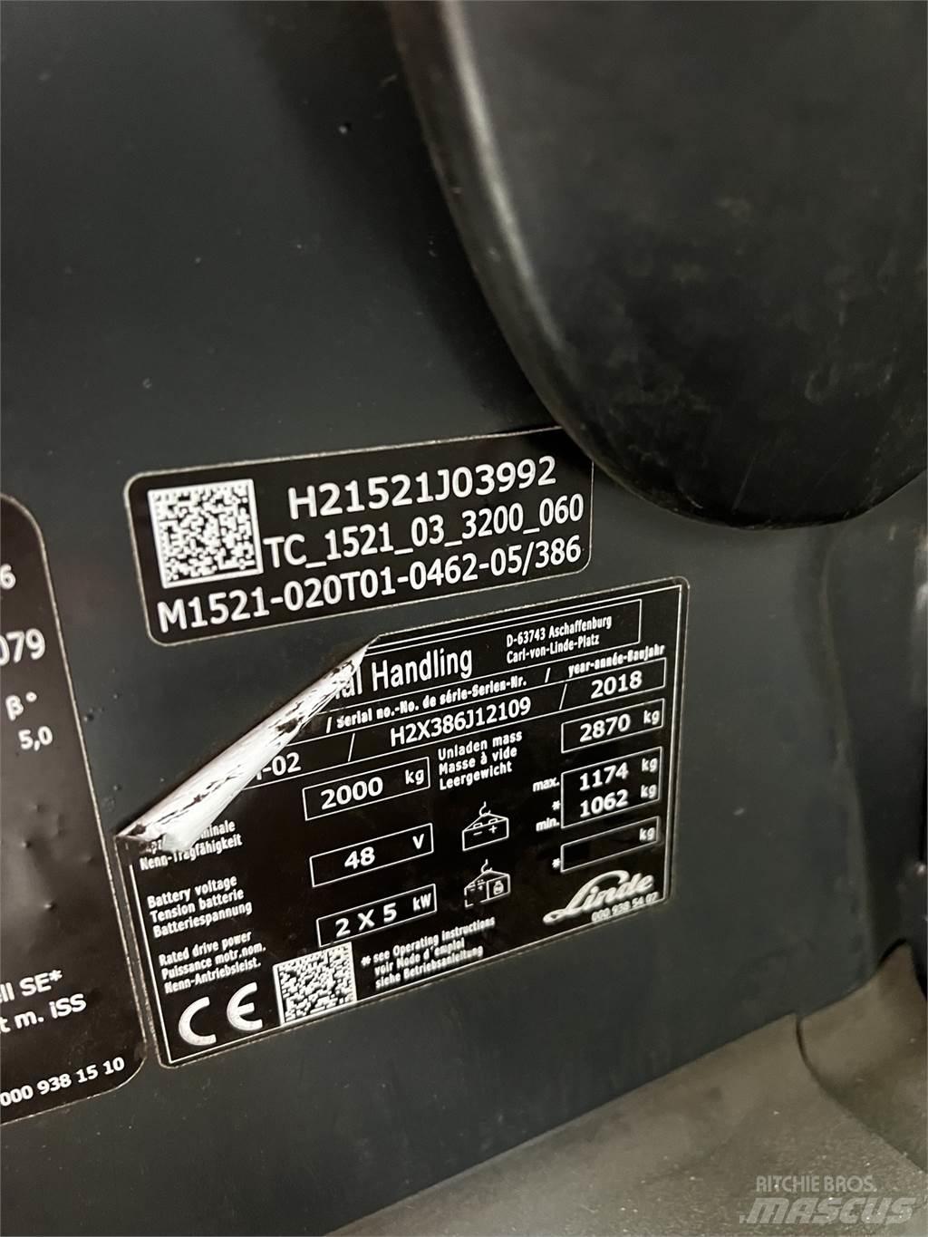 Linde E20PH Stivuitor electric