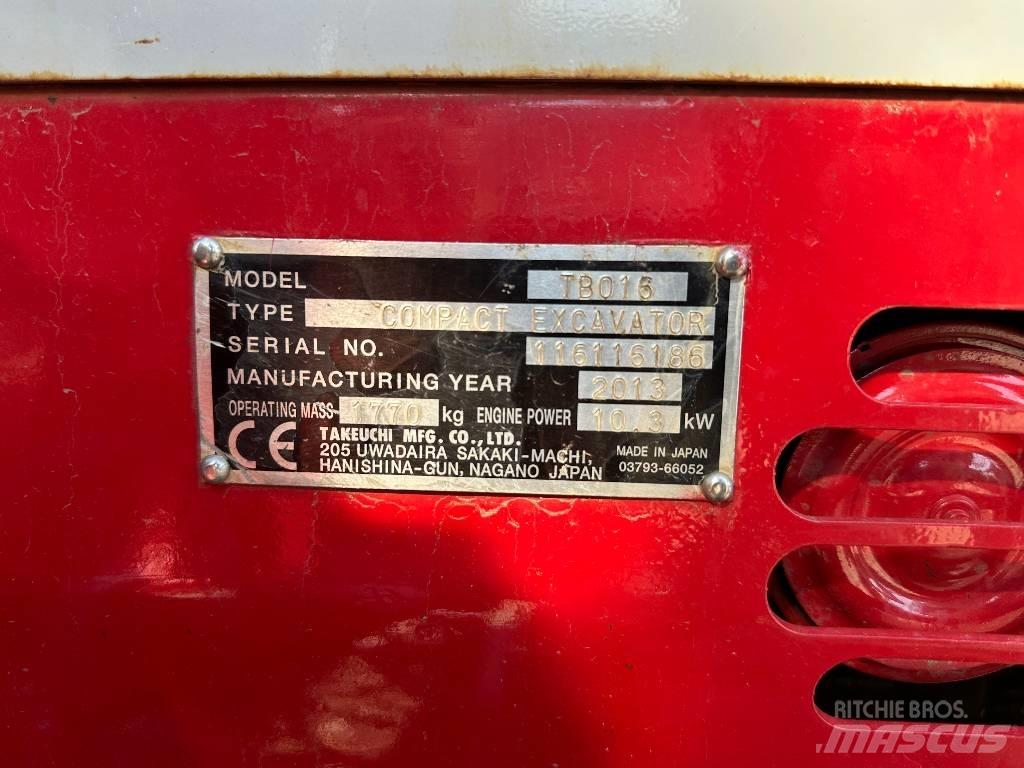Takeuchi TB 016 Mini excavatoare < 7t