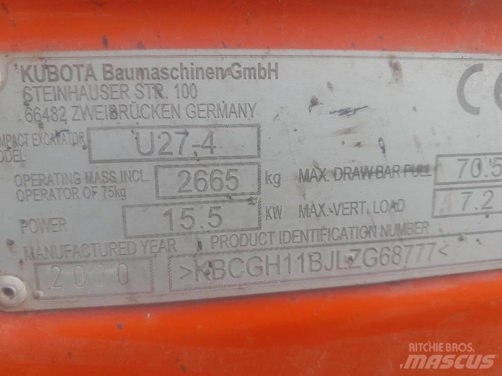 Kubota U 27-4 Mini excavatoare < 7t