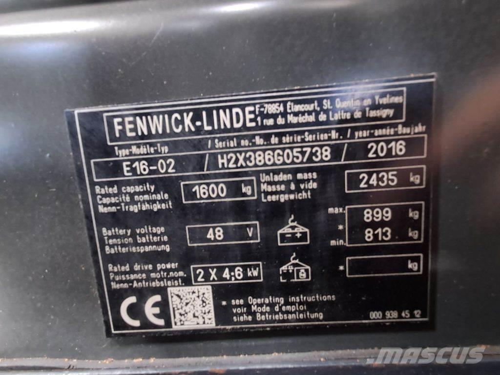 Linde E16-02 Stivuitor electric