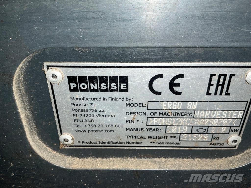 Ponsse ERGO 8W Combine forestiere