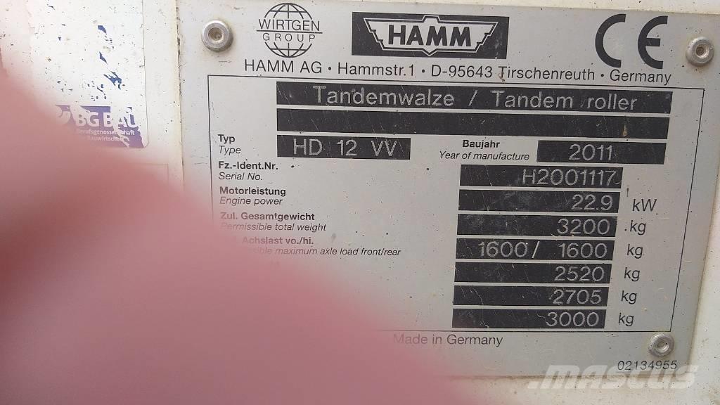 Hamm HD 12 VV Cilindri compactori dubli