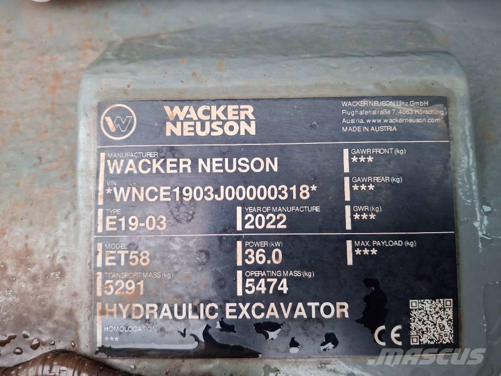 Wacker Neuson ET58 Excavatoare pe șenile
