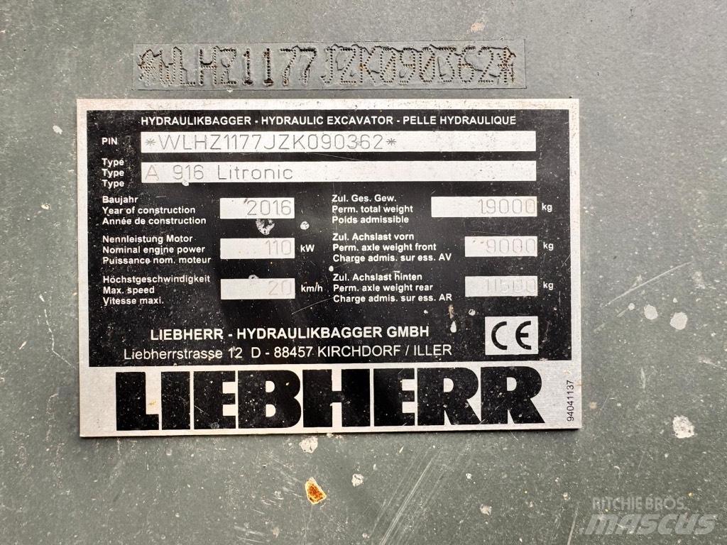 Liebherr A 916 Excavatoare cu roti