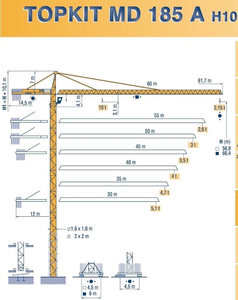Potain MD 185 A H10 Macarale turn