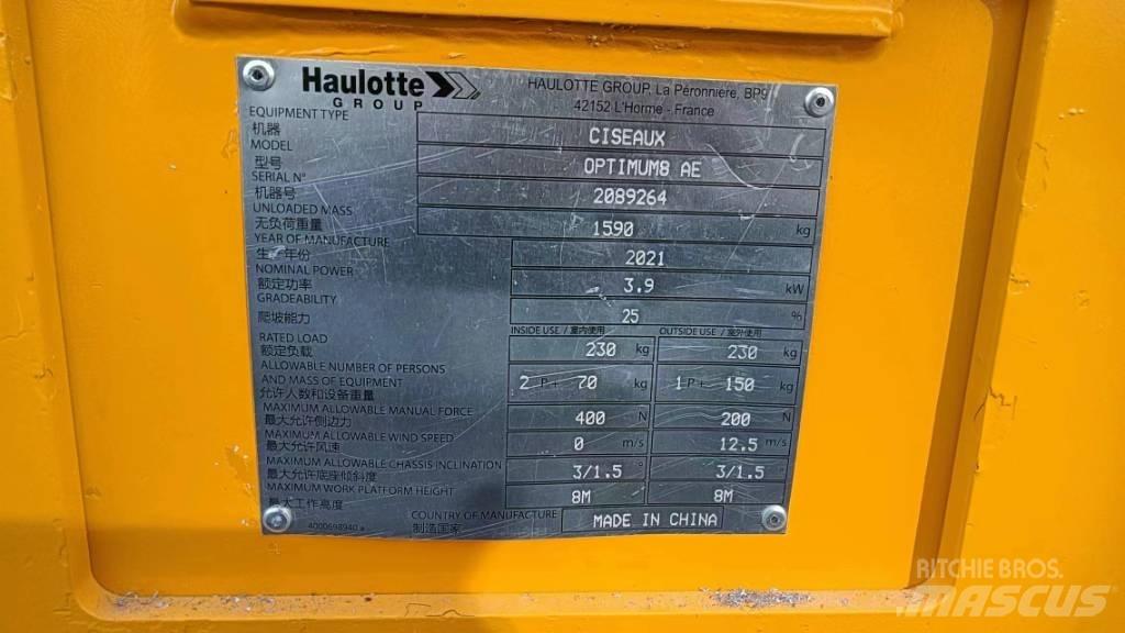 Haulotte OPTIMUM 8 Platforme foarfeca