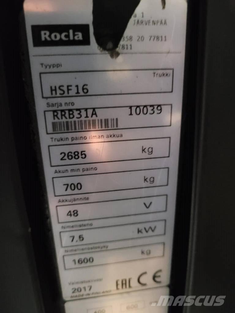 Rocla HSF16 Stivuitor cu catarg retractabil