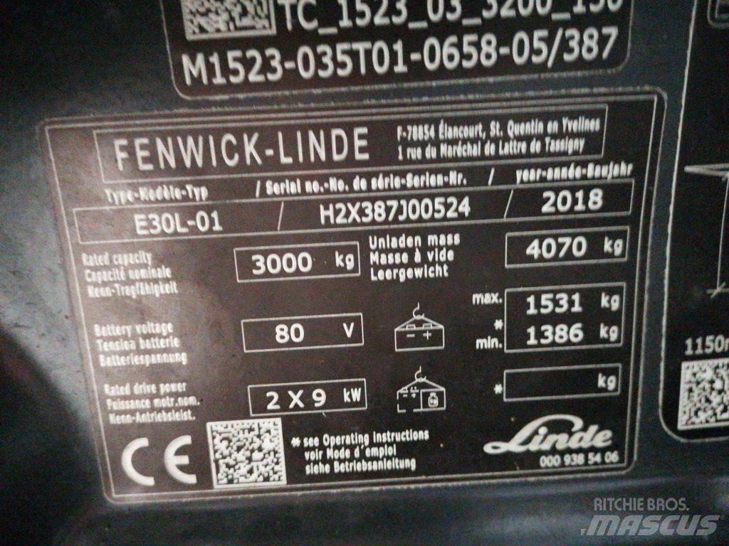 Linde E30L-01 Stivuitor electric