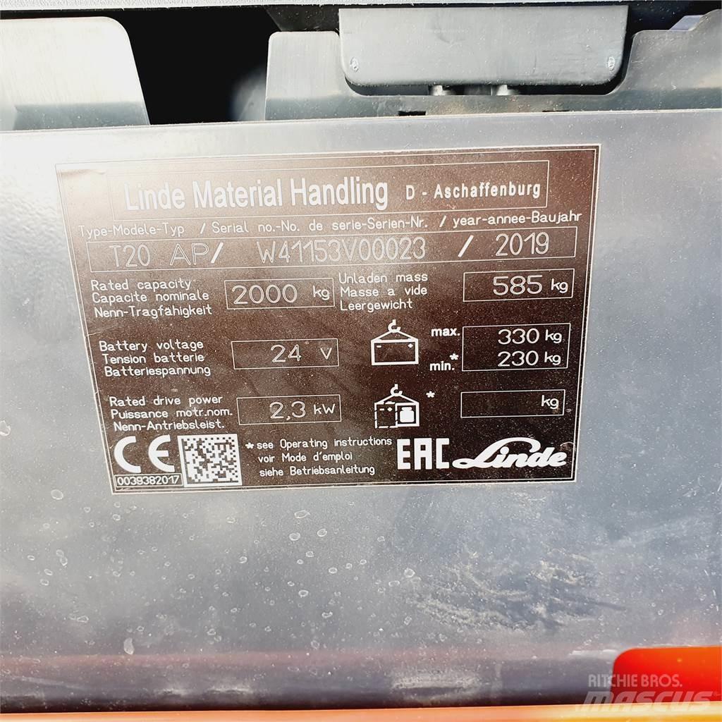 Linde T20AP Narrow Transpaleta manuala
