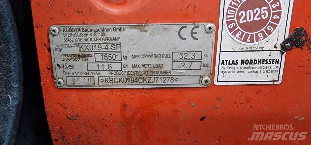 Kubota KX 019-4 Mini excavatoare < 7t