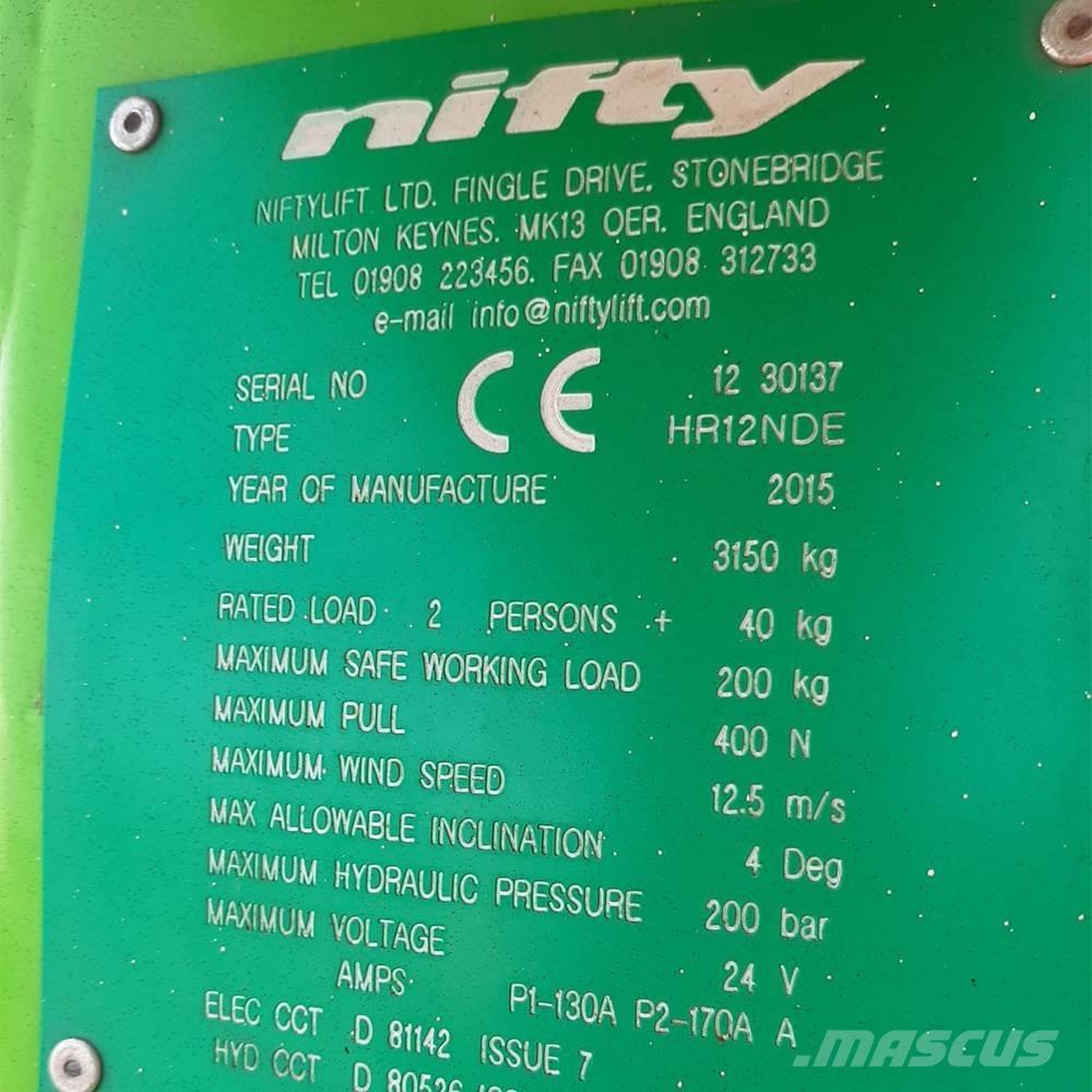 Niftylift HR 12 Nacele cu brat articulat