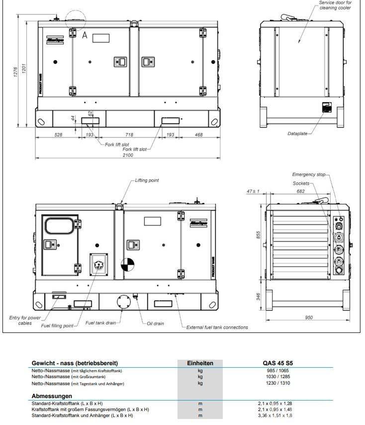 Atlas Copco QAS45 Generatoare Diesel