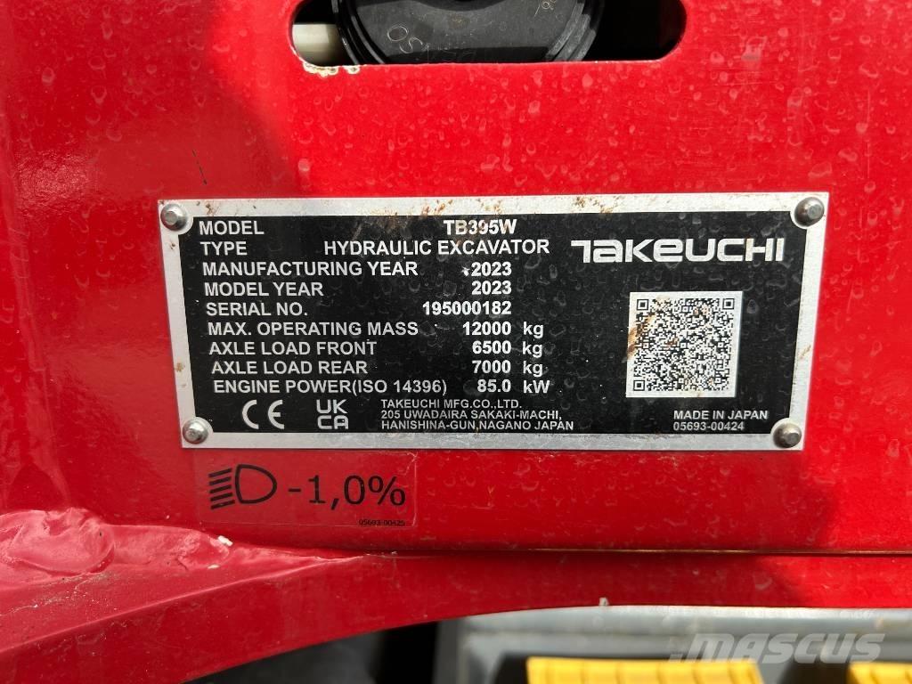 Takeuchi TB 395 W Excavatoare cu roti