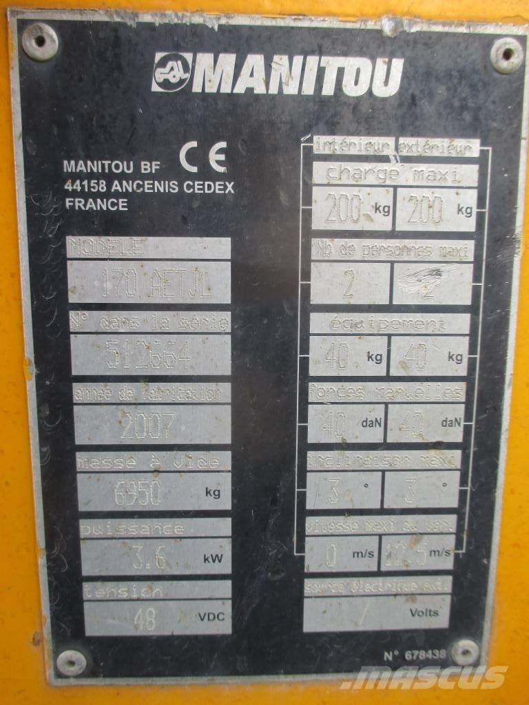 Manitou 170 AETJL Nacele cu brat articulat