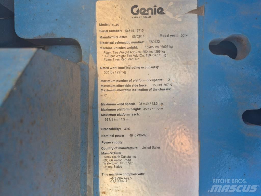 Genie S 45 Nacele cu brat telescopic