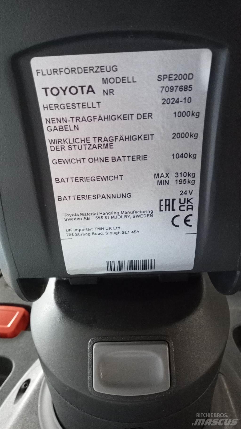 Toyota BT SPE200D Transpaleta manuala