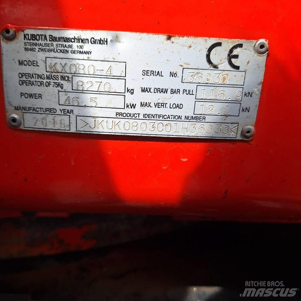 Kubota KX080-4 Excavatoare 7t - 12t