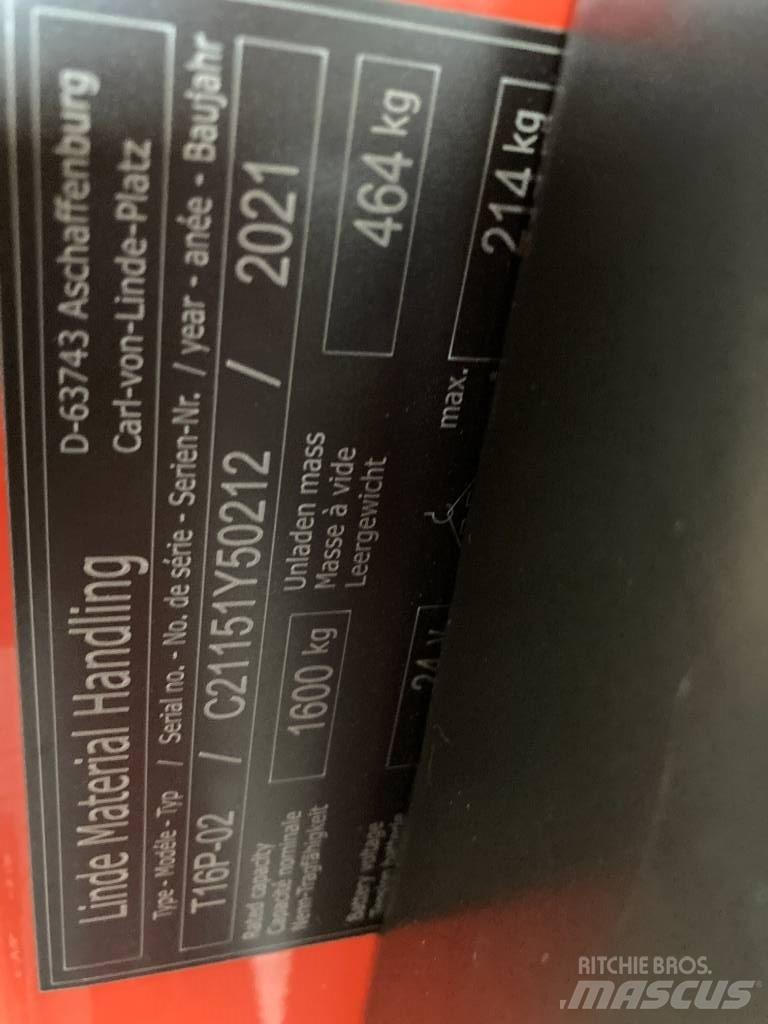 Linde T16P/1151-02 Transpaleta cu platforma
