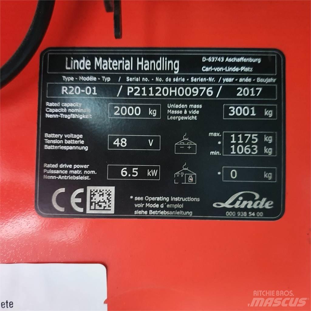 Linde R20 Stivuitor cu catarg retractabil