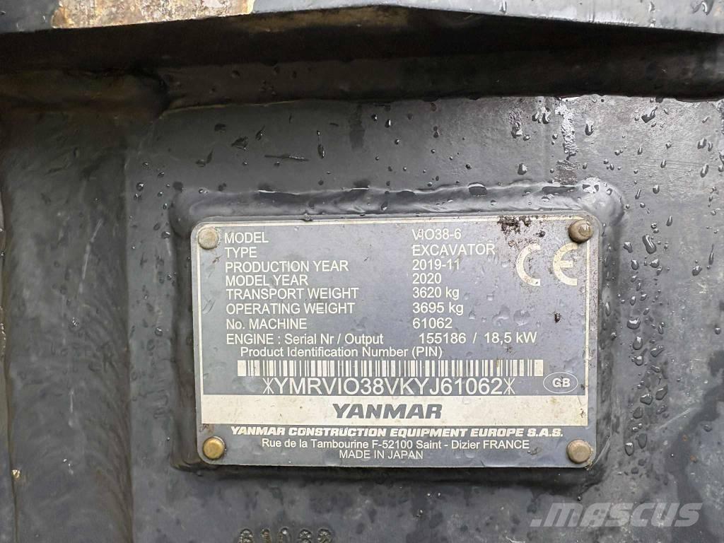 Yanmar Vio 38 Mini excavatoare < 7t