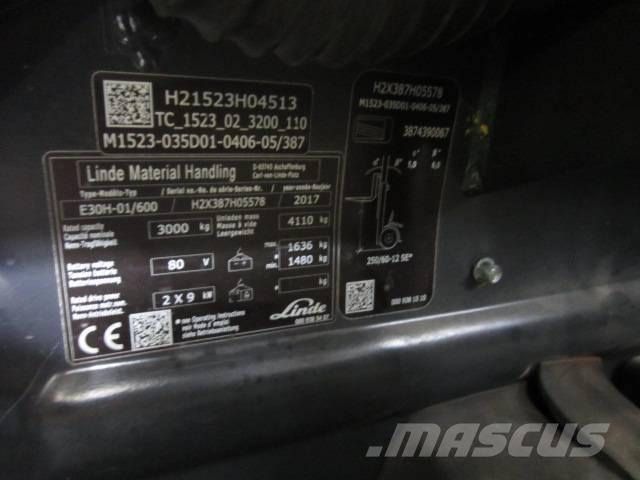 Linde E30H Stivuitor electric