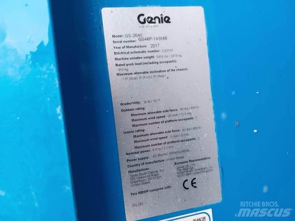 Genie GS 2646 Platforme foarfeca