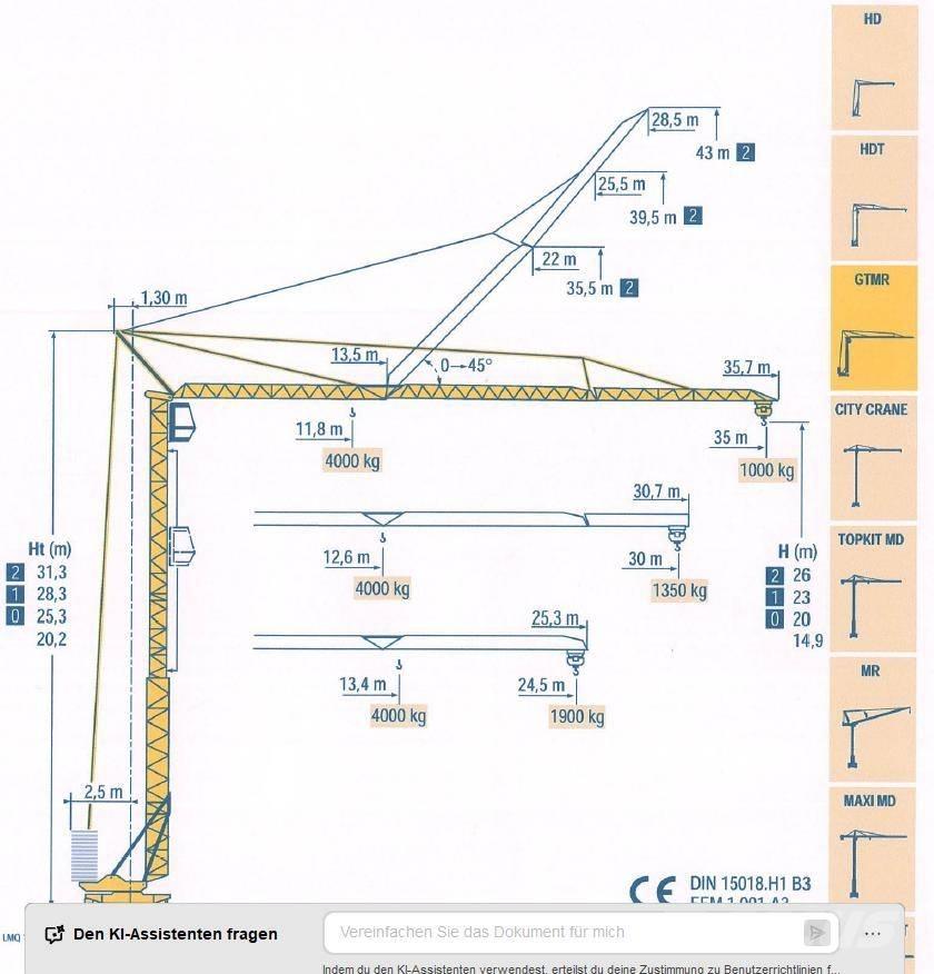 Potain GTMR 331 B Macarale turn