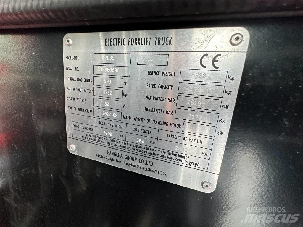 Hangcha CPD35-XD2 Stivuitor electric
