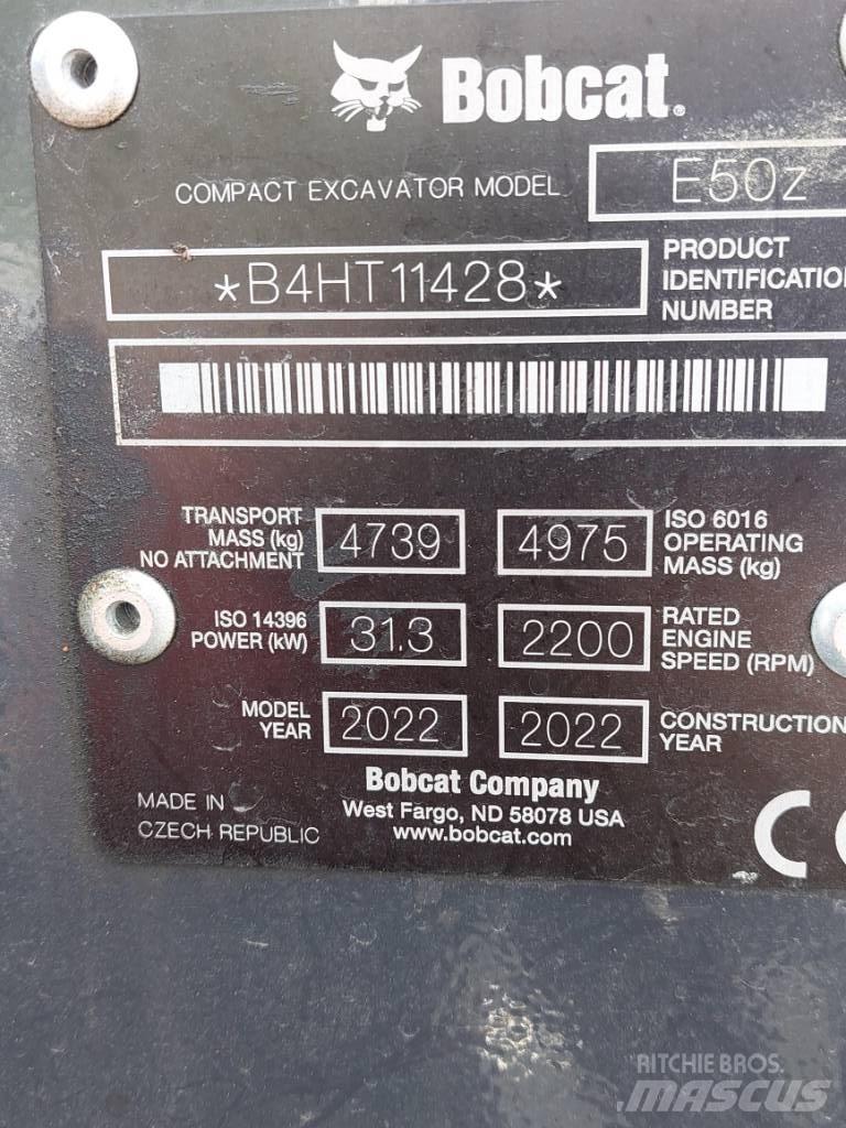 Bobcat E50z Mini excavatoare < 7t