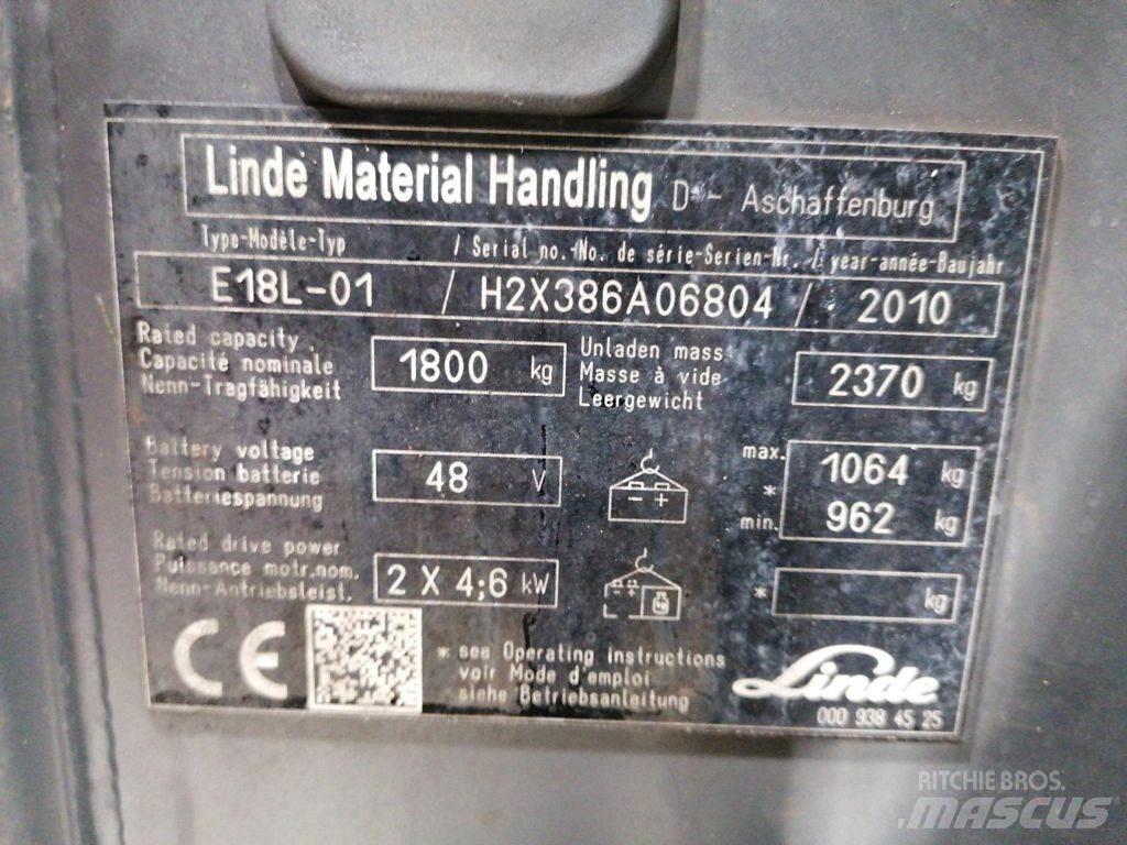 Linde E18L-01 Stivuitor electric