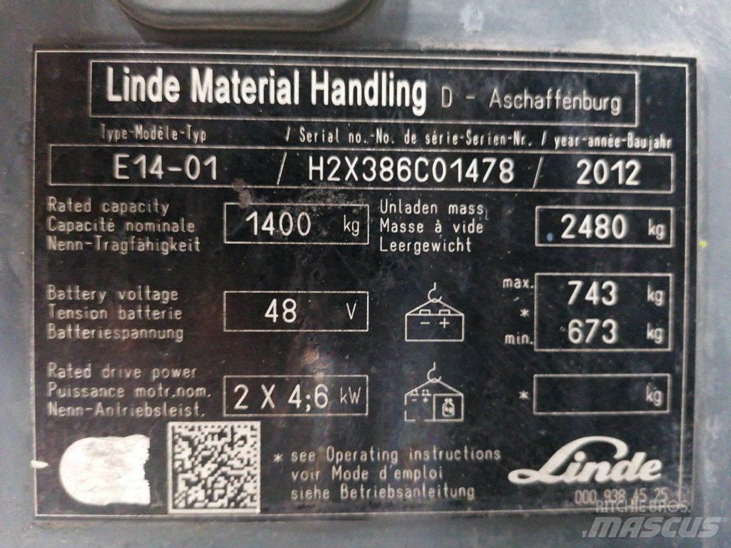 Linde E14-01 Stivuitor electric