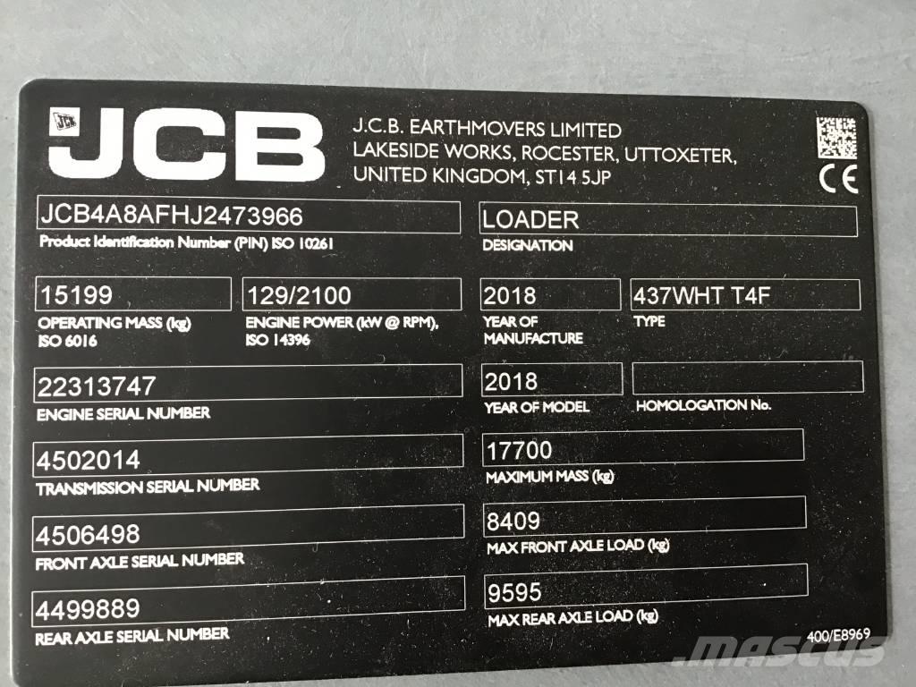 JCB 437 WHT Incarcator pe pneuri
