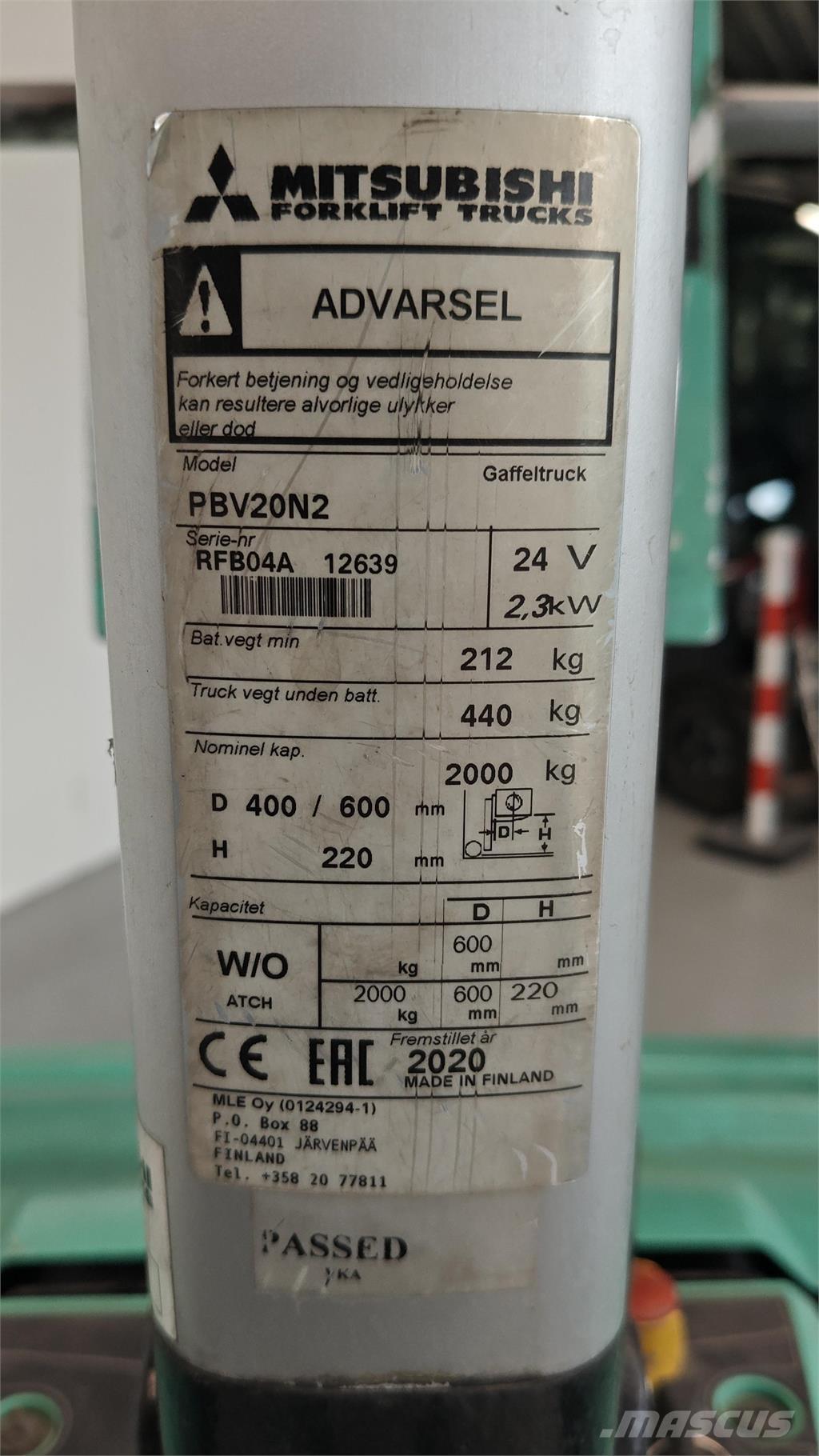 Mitsubishi PBV20N2 Camioane cu platforma