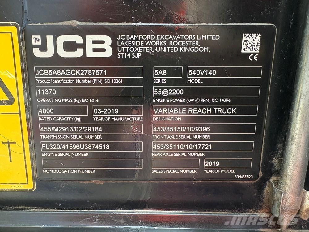 JCB 540-140 Stivuitoare telescopice