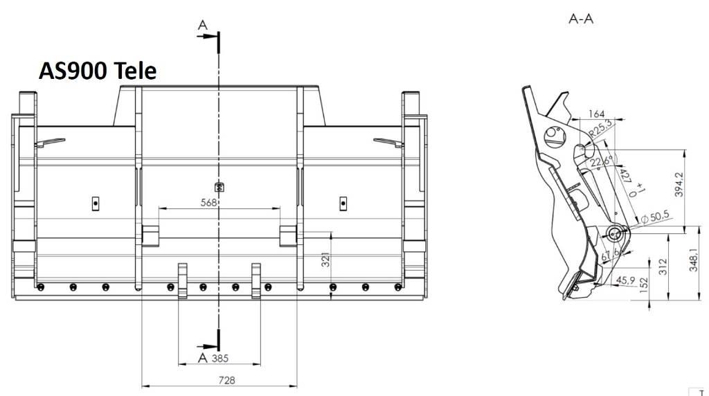 Mecalac 0.65m3 4in1 Pistoane