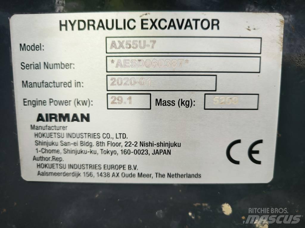 Airman AX55u Mini excavatoare < 7t