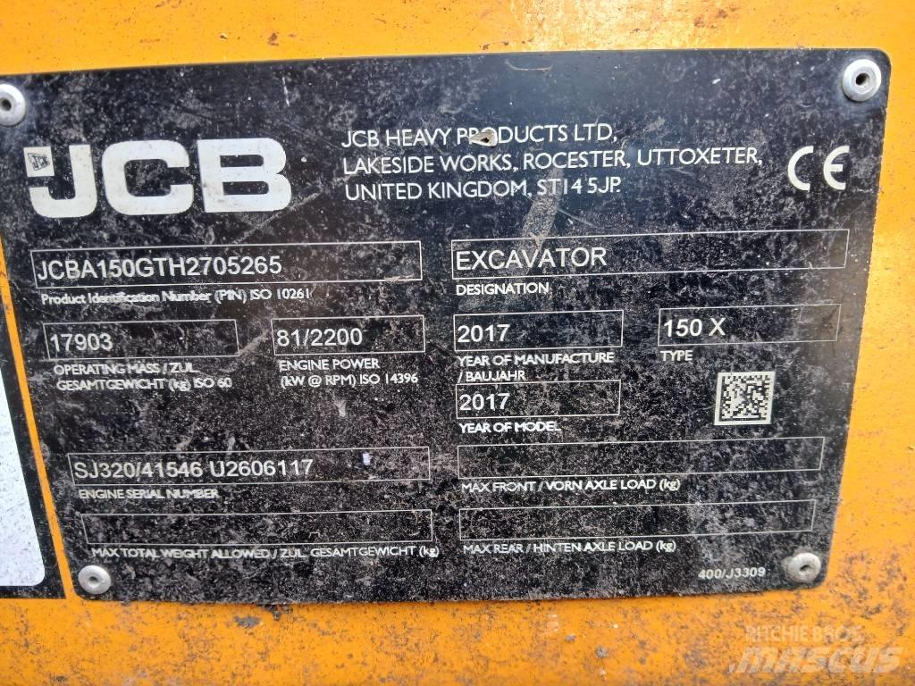 JCB 150X Excavatoare pe șenile
