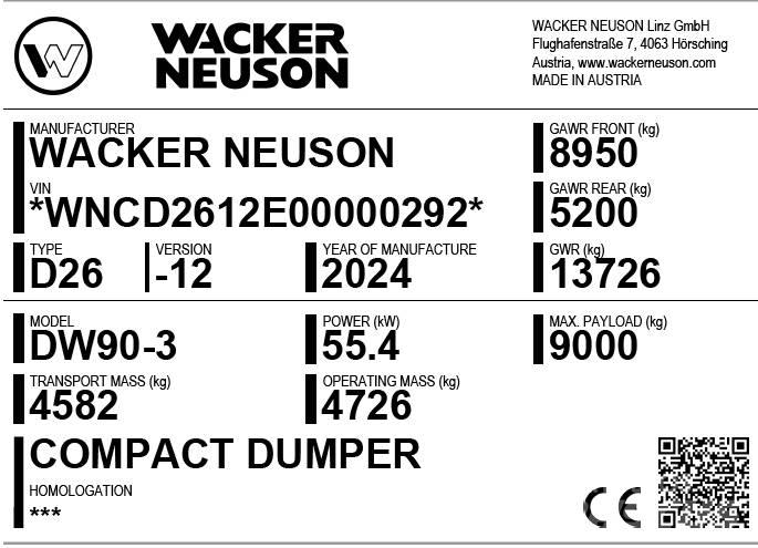 Wacker Neuson DW90-3 Minitractor de teren